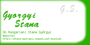 gyorgyi stana business card